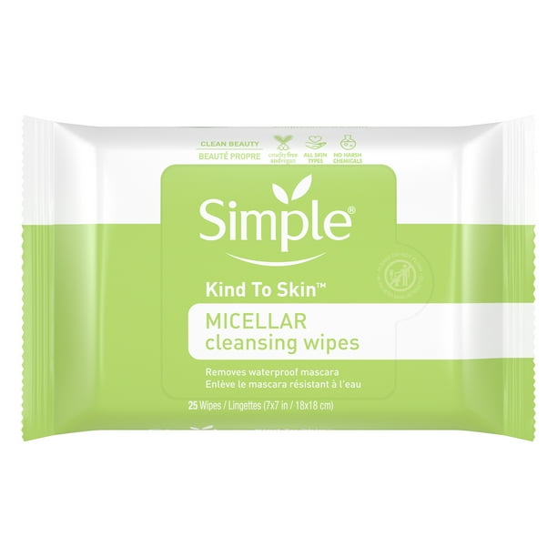 Simple Kind to Skin Micellar Facial Cleansing Wipes Removes Waterproof
