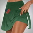 thumbnail image 2 of QATAINLAV Plus Size 4th of July Skort, Women 2024 Summer Fake Two Piece Yoga Shorts American Flag Patriotic Tennis Skirts Todays Daily Deals Green XXL, 2 of 6