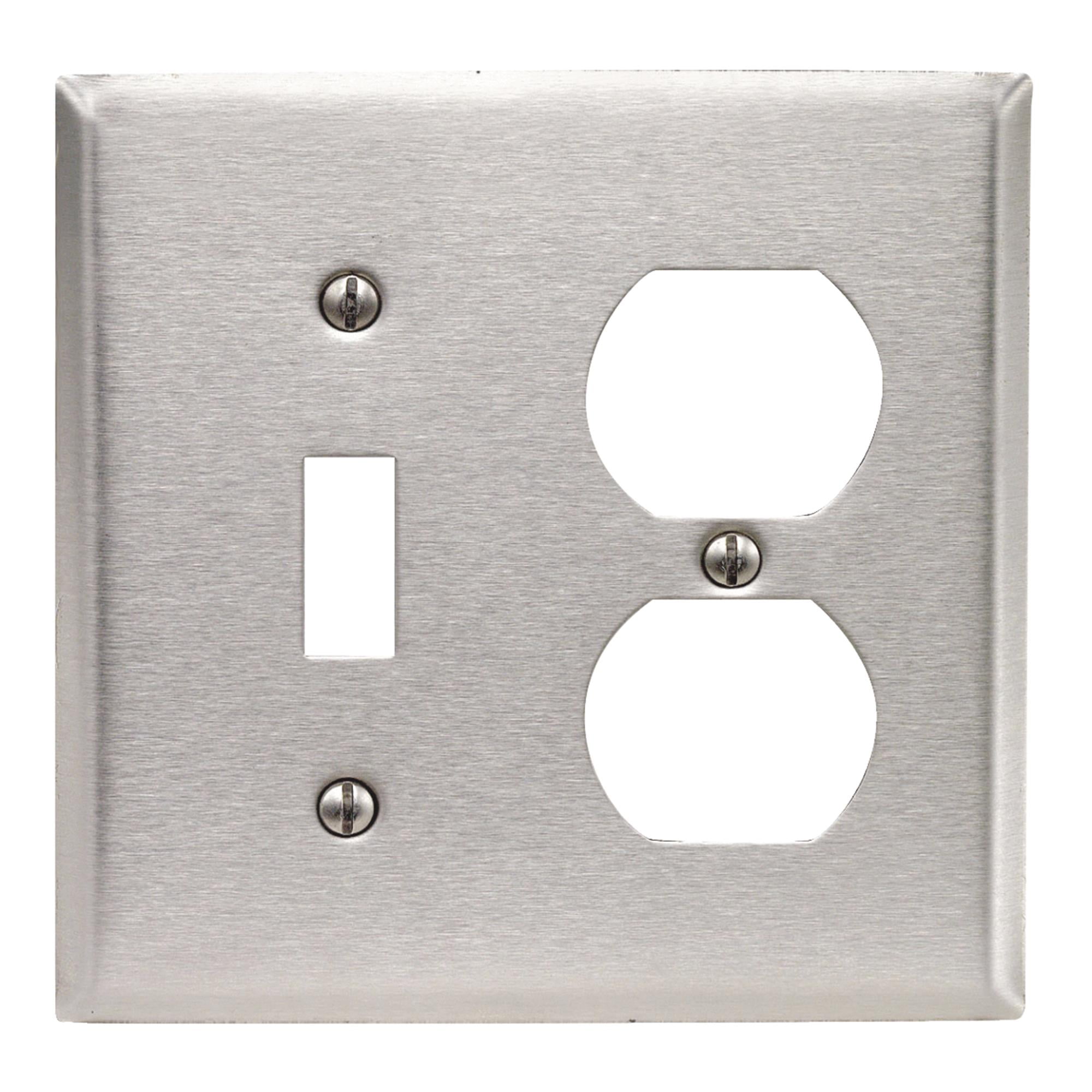 Leviton Stainless Steel Combination Wall Plate