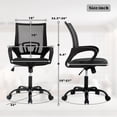 thumbnail image 2 of CL.HPAHKL Ergonomic Office Chair Set of 2, Mesh Computer Desk Chair with Mid-Back Support & Armrests, Adjustable Height Swivel Task Chair for Home Office, Study, Gaming, Black, 2 of 8