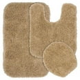 thumbnail image 1 of DEBGFS SOLID BATH RUG CONTOUR MAT TOILET LID COVER BATHROOM SET 3PC TAUPE TAN #6, 1 of 2