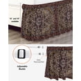 thumbnail image 3 of Boho Vintage Wrap Around Bed Skirts for Queen Bed 16" Drop,Bed Skirt with Adjustable Elastic Belt Dust Ruffle Bed Valance for Bedroom Hotel Modern Geometric Abstract Art Aesthetics Bed Frame Cover, 3 of 7