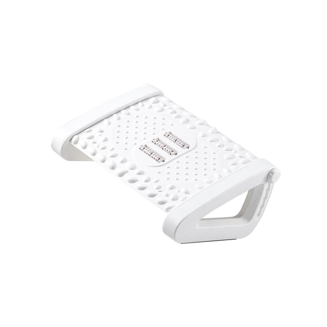 transemion Repose-Pieds Réglable-- Posture Améliorée Solemassage Plastique Épaissi pour Travail Blanc