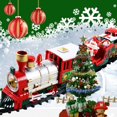 thumbnail image 1 of Tren eléctrico de Navidad - Sonido y luz - Decoración navideña de tren con vagón animado y rieles de árbol de Papá Noel, 1 of 4