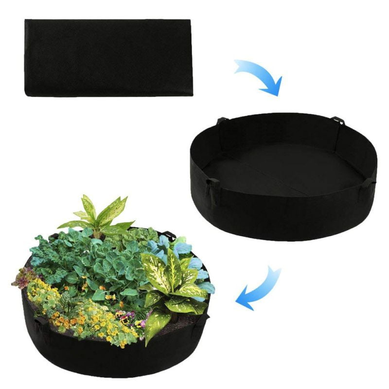 Details about   Raised Garden Bed Felt Planting Round Grow Bag for Herb Flower Vegetable Plants 