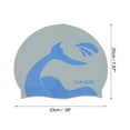 thumbnail image 4 of Unique Bargains 1 Pc Waterproof Whale Tail Pattern Swim Cap Gray Blue, 4 of 6