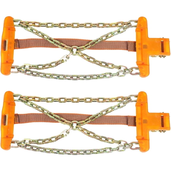 Car Anti-skid Snow Tire Chains, 2pcs Steel Mud and Ice Traction Accessories for Suv and Car Winter Driving Safety Random Color