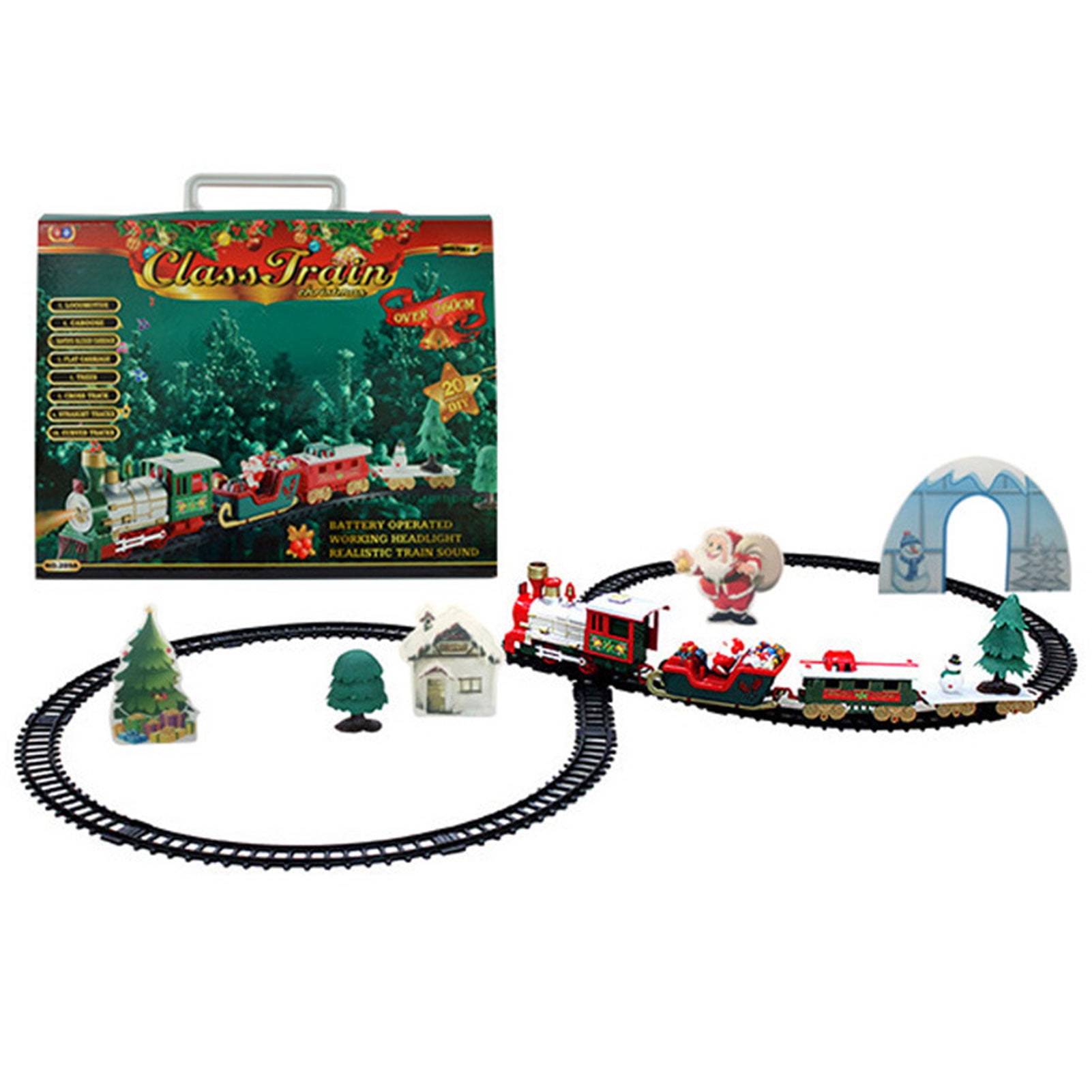 walmart christmas tree train set