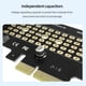 thumbnail image 1 of Adaptador M.2 NVMe SSD a PCIE X4 Velocidad máxima para Windows/Mac/Linux (Altura media), 1 of 3