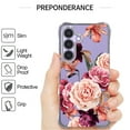 thumbnail image 3 of CoverON Phone Design For Samsung Galaxy S25 Case, Clear Flexible Soft Rubber Slim TPU Cover, Peony Flower, 3 of 8
