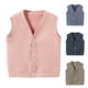 thumbnail image 3 of Gibobby Chamarra niñoNiños pequeños niñas invierno sin mangas cálido estampado a rayas abrigo chaqueta ropa de otoño(Gris, 0-6 Meses), 3 of 4