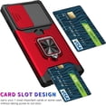 thumbnail image 7 of for Samsung Galaxy S22 Ultra (Not S22) Sliding Window Case with Card Holders, Cover with Slide Camera Protection Built-in Magnetic Kickstand Case for Samsung Galaxy S22 Ultra TC Purple, 7 of 7