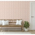 thumbnail image 3 of S4Sassy Peel and Stick Wall Covering, Geometric Arch Print Removable Vinyl Wall Wrap - Modern Mural, Orange Instant Wallpaper for Bedroom, Bathroom, Laundry Room, Closet Interior -25"x360" inch, 3 of 9