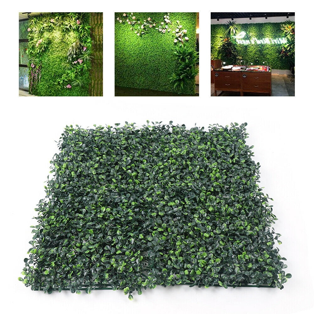 20pcs Artificial Faux Ivy Leaf Privacy Grass Fence Panel Boxwood Mat 10pcs 