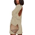 thumbnail image 3 of ZAXARRA Nouvelle Robe de Soirée de Style Élégant Manches Longues Col Rond Arrière Coupe A-Ligne Mini Robe de Soirée Robe de Soirée, 3 of 6