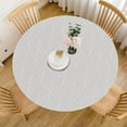 thumbnail image 3 of Elastic Round Tablecloth - Fit for 45-54\u201d Tables, Round Fitted Table Cloth with Elastic Edge, Water Resistant Washable Table Covers for Dining Room, Party & Kitchen Decor, 3 of 6