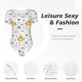 thumbnail image 4 of Lsque sous-Marin Combinaison à Manches Courtes Col Rond pour Femmes T-Shirts Basiques Hauts Grenouillère Adulte Mignon Pyjama-TG, 4 of 7
