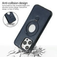 thumbnail image 2 of Allytechgroup iPhone 15 Magnetic Case, Retro PU Leather TPU Back Cover Compatible with Magsafe Shockproof Ring Holder Kickstand Phone Case for Apple iPhone 15, Blue, 2 of 8