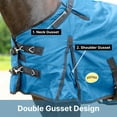 thumbnail image 4 of Resistance 1200D Horse Turnout Blanket, 300g Polyfill, Waterproof, Winter, [Size], Adjustable Buckle Closure, 4 of 9