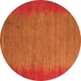 thumbnail image 1 of Ahgly Company Indoor Round Abstract Orange Modern Area Rugs, 5' Round, 1 of 4