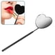 thumbnail image 5 of Espejo de pestañas en forma de corazón espejo de pestañas de maquillaje portátil profesional de acero inoxidable para extensión de pestañas, diseño de moleteado, espejo, 5 of 7