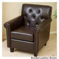 thumbnail image 1 of Alexander Tufted Brown Leather Club Chair, 1 of 3