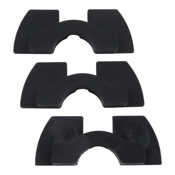 3 piezas de almohadillas de amortiguación de goma para scooter, accesorio amortiguador de vibraciones modificado. negro