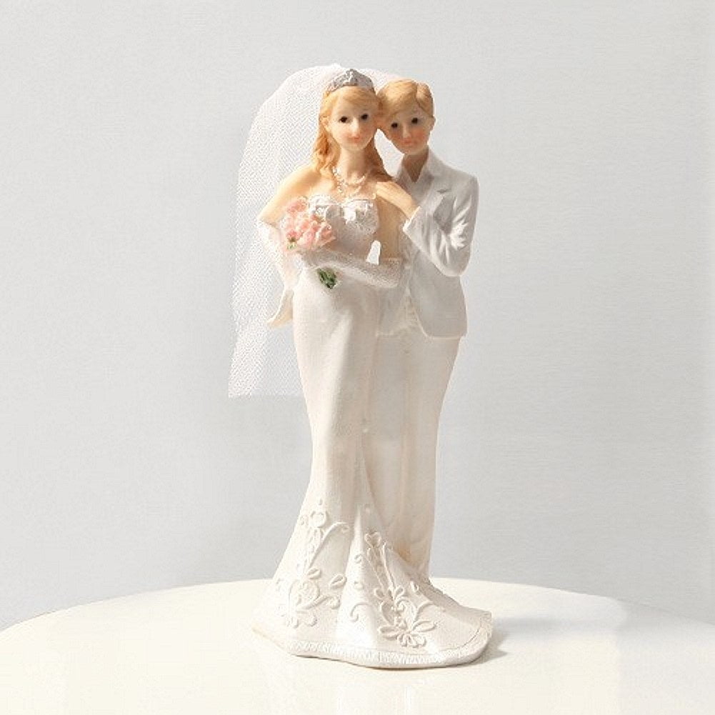 Silhouette Groom Kissing Bride's Hand Mr and Mrs Wedding Cake Topper Bridal Hens 