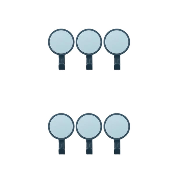 Paquete de 3 perchas giratorias Injueey 360 grados autoadhesivas desmontables para cocina Azul claro 2Conjunto