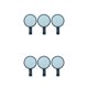 thumbnail image 1 of Paquete de 3 perchas giratorias Injueey 360 grados autoadhesivas desmontables para cocina Azul claro 2Conjunto, 1 of 6