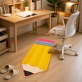 thumbnail image 7 of YingYouFu Pencil Shaped Decorative Floor Mat, Non Slip Soft Faux Leather Entryway Doormat, Decorative Floor Rug for Study, Office, Entryway Home Daily Use, 7 of 7