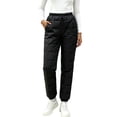 thumbnail image 2 of Sunnin Womens Quilted Puffer Pants Winter Snow Pants Drawstring Elastic Waist Cuffed Ankle Side Pockets Trousers, 2 of 6