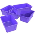 thumbnail image 2 of Storex Small Cubby Bin, Plastic Storage Container Fits Classroom Cubbies, Purple, 10 units, 2 of 2
