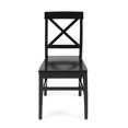 thumbnail image 5 of Dining Room Seating Roshan Farmhouse Acacia Wood Dining Chairs, Black (Set of 2),Kitchen Dining Chairs, 5 of 13