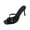 Black, variant on Women's Strappy High Heel Mules Open Toe Slingback Sandals with Ankle Strap Thin Stiletto Heel Slip-On Pumps Elegant Party Dress Shoes Black 9