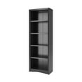 thumbnail image 4 of Corliving Quadra Adjustable 5 Shelf Bookcase, 5 Tier Bookshelf with Open Shelves, Tall Skinny Bookshelf Display Bookshelf Case for Living Room, Bedroom, Home Office, Black, 4 of 8