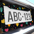 thumbnail image 6 of 1 Pcs Colorful Heart License Plate Frame, License Plate Cover for Car Decorative Parts, Aluminum License Plate Bracket Holder Rust-Proof Weather-Proof for US Standard Car, 6 of 9