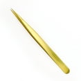 thumbnail image 1 of Pinzas para pestañas de mujer Unique Bargains 1 Pc Tono dorado de acero inoxidable para vacaciones, 1 of 3