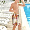 thumbnail image 6 of Cauagu Frog Sitting On Mushroom Print Swim Trunks for Men,Youth Boys Swim Shorts Compression Liner Beach Shorts Boys' Swimming Shorts 7-20 Years Bathing Suit-Small, 6 of 7