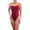 Maroon Combo, variant on Girl's/Women's Solid Pro One-Piece Athletic Sports Racing Swimsuit Swimwear (FN034)-Kelly Green Combo-40
