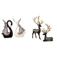 thumbnail image 1 of estatua de cisne,Figuras de cisne,estatuas,decoración del hogar,fiesta de bodas,Estatua de escultura de ciervo,Escultura de ciervo para sala de estar con luz de resina.,Estatua de ciervo para, 1 of 8