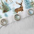 thumbnail image 4 of Manfei Reindeer Blackout Curtains Set of 2 (52x84 Each) Christmas Curtain, Pink White, 4 of 6