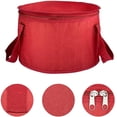 thumbnail image 6 of 2 Pack 11X7 inch Round Insulated Thermal Pie Carrier Slow Cooker Bag,Reusable Insulated Cake Carriers Casserole Carrier Cooler Bags for Potluck,Picnics,Collapsible Lunch bag for Delivery (Red Color), 6 of 7