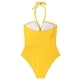 thumbnail image 4 of Bañador de cuello colgante para mujer, traje de baño de una pieza multicolor sin espalda, cómodo, conservador, de talla grande OAVQHLG3B Store  lin121212, 4 of 4