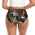 thumbnail image 3 of Womens Underwear - Cat Family No Show Seamless Underwear for Women, Stretch Women's Panties, Hipster Soft Comfort Ladies Panties Bikini Underwear Briefs, 3 of 6
