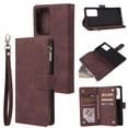 thumbnail image 1 of Case for Samsung Galaxy Note 20 5G Leather Magnetic Handbag Zipper Pocket Cover Wrist Strap, 1 of 5