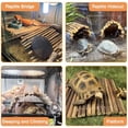 thumbnail image 2 of Extra Large Wooden Reptile Hideout Bearded Dragon Bendy Bridge Climbing Ladder Hiding Hut Reptiles Hide Cave Habitat Decor for Lizards Gecko Spiders Snakes Tortoise(XL:20" x 11.8"), 2 of 7