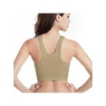 thumbnail image 5 of Women's Zip Front Closure Sports Bra Ultra-thin Large Bra Sports Bra Front Zipper Full Cup Padded Tops Seamless Wirefree Active Workout Gym Yoga Bras, 5 of 9