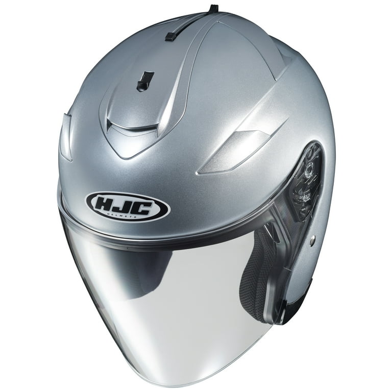 HJC IS-33 II Open Face Motorcycle Helmet Light Silver XXL