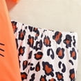 thumbnail image 4 of Hienoo Girls Outfits Cartoon Cat Print Short Sleeve T-Shirt Leopard Shorts Set, Sizes 3-7, 4 of 6